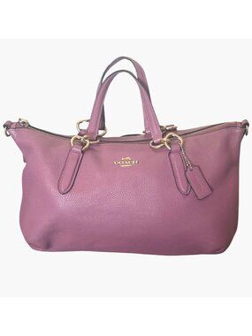 Coach Ally Rare Primrose Leather Satchel With Gold Hardware F30565